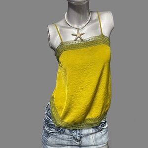 Abercrombie Green Lace-Trim Summer Tank Top